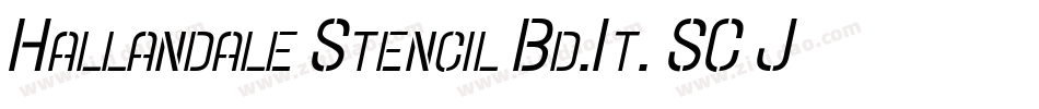 Hallandale Stencil Bd.It. SC JL字体转换